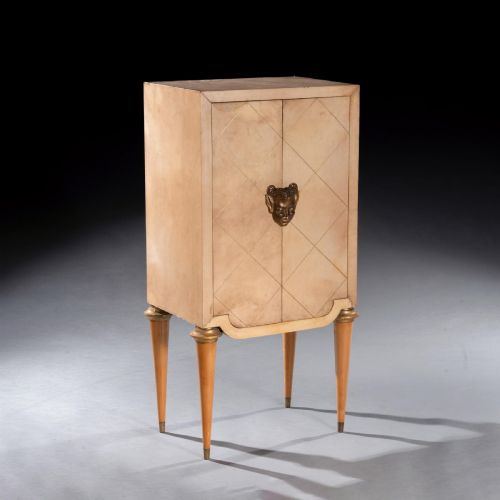 MAURICE JALLOT FRENCH ART DECO PARCHMENT INLAID CABINET - ADDITIONAL PHOTO 5