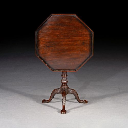 GEORGE III MAHOGANY OCTAGONAL TRIPOD TABLE - ADDITIONAL PHOTO 1