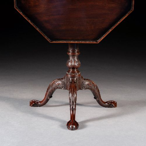 GEORGE III MAHOGANY OCTAGONAL TRIPOD TABLE - ADDITIONAL PHOTO 2