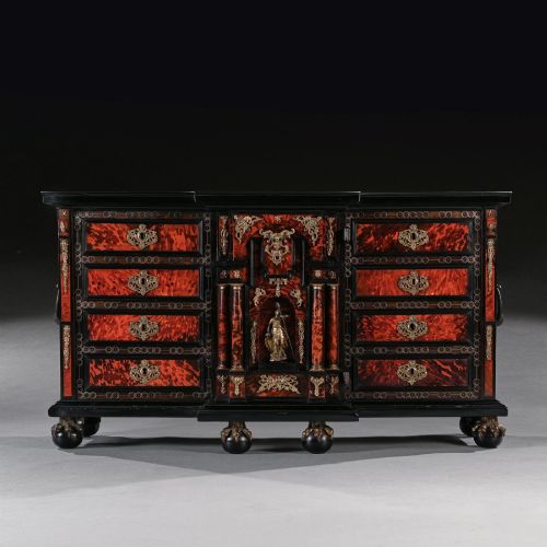 PAIR OF 17TH CENTURY SPANISH BAROQUE GILT BRONZE MOUNTED EBONISED AND TORTOISESHELL CABINETS ON STANDS - ADDITIONAL PHOTO 5