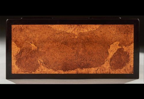 A FINE CHINESE EXPORT AMBOYNA AND EBONY CAMPAIGN KNEEHOLE DESK - ADDITIONAL PHOTO 7