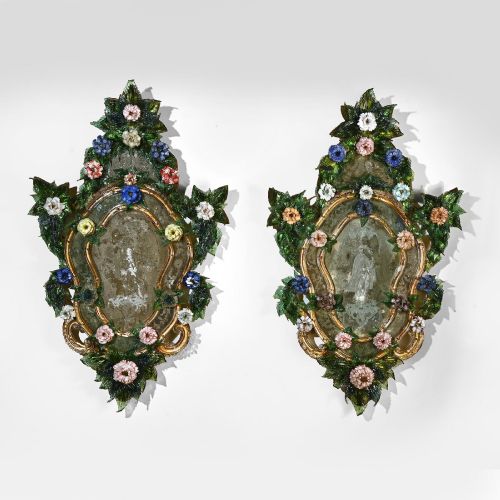 Pair of 18th Century Venetian Murano Glass Mirrors