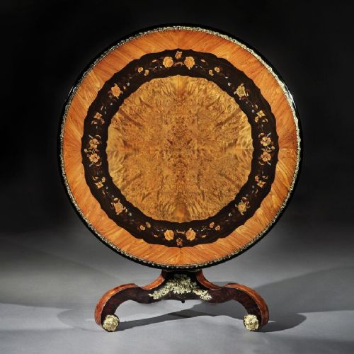 An Exceptional 19th Century Edward Holmes Baldock Marquetry Centre Table