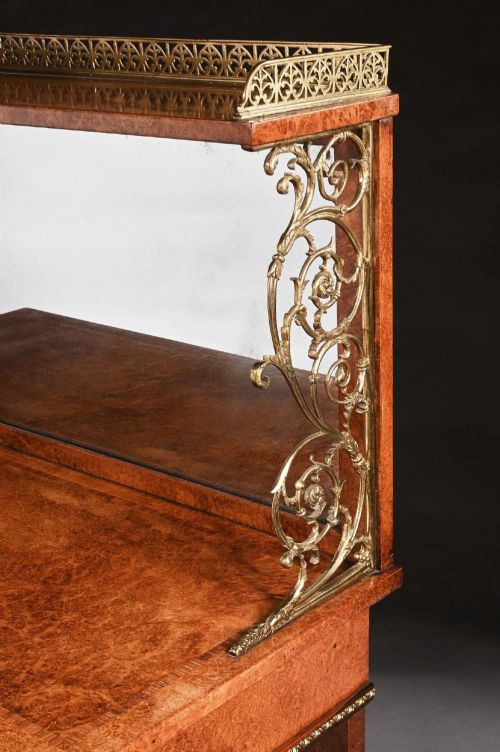 fig 5. Regency Amboyna and Brass Inlaid Gilt Bronze Mounted Pier Table.