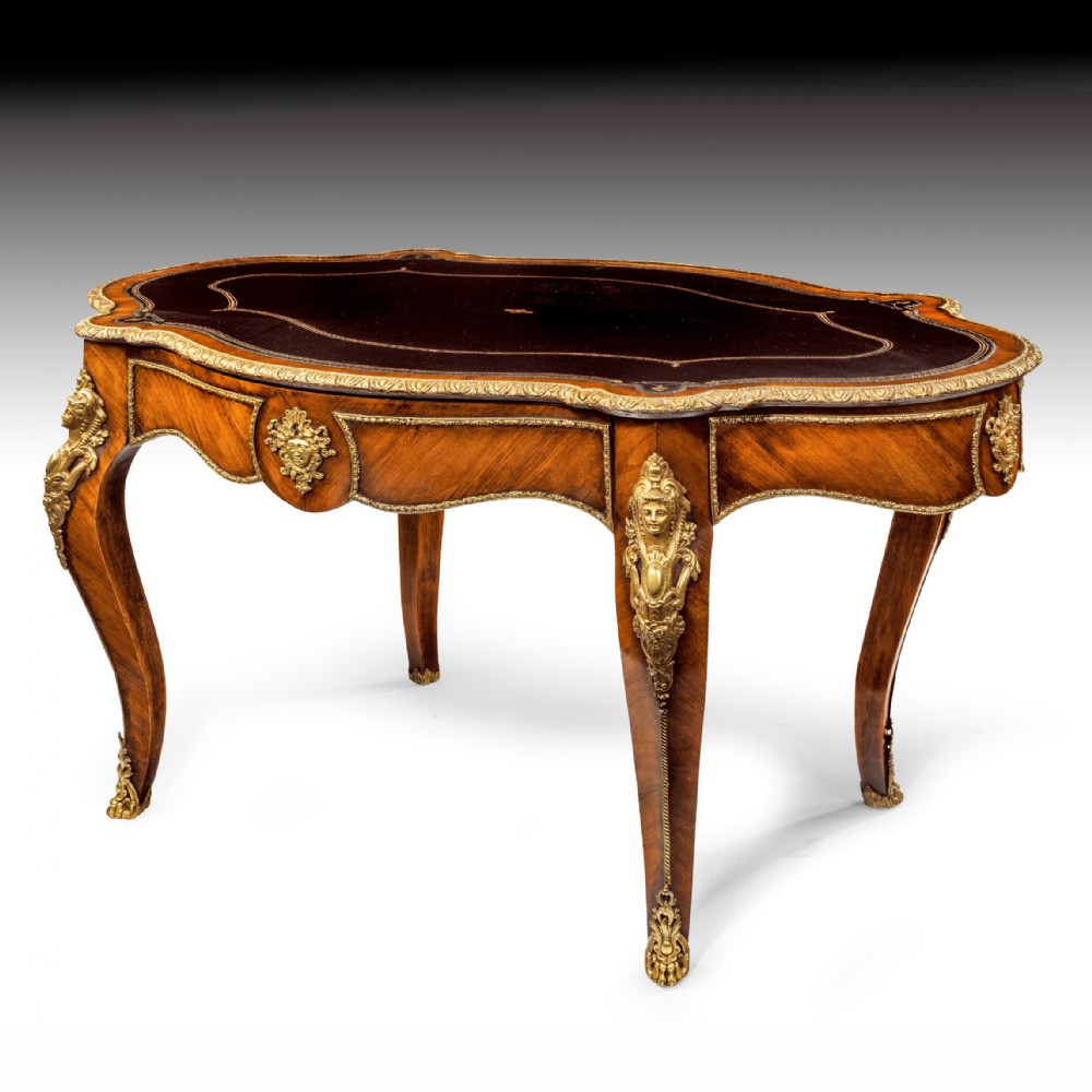 Fine Antique French Kingwood Bureau Plat