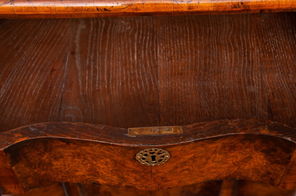 Quality Walnut Shaped Front Chest of Drawers Queen Anne Style View XIV