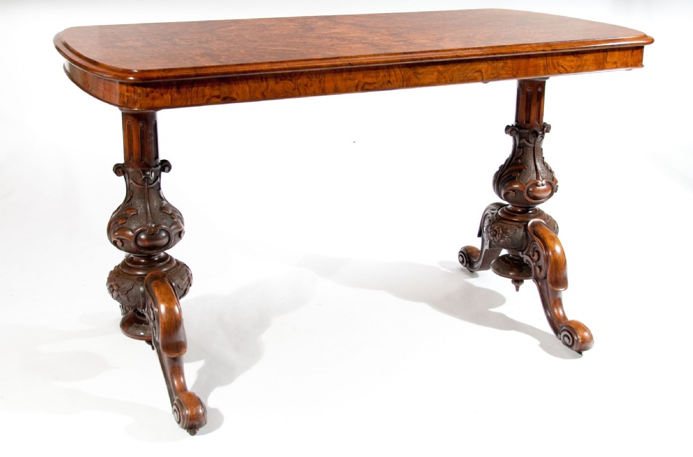 Quality Victorian Burr Walnut Freestanding Table  View III