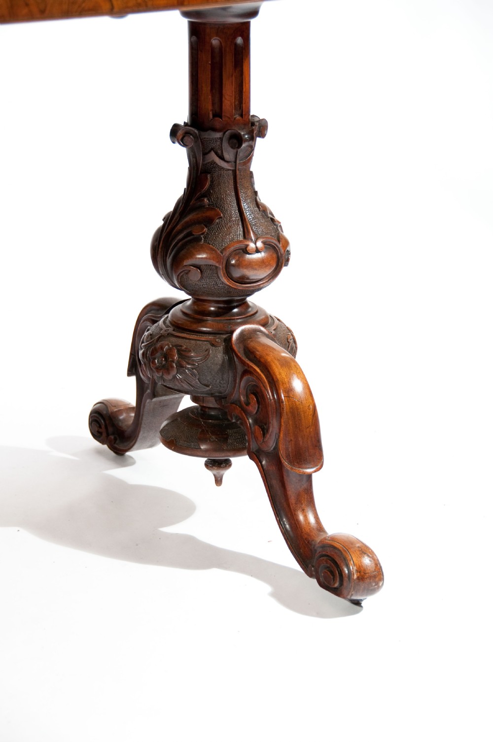 Quality Victorian Burr Walnut Freestanding Table  View IV
