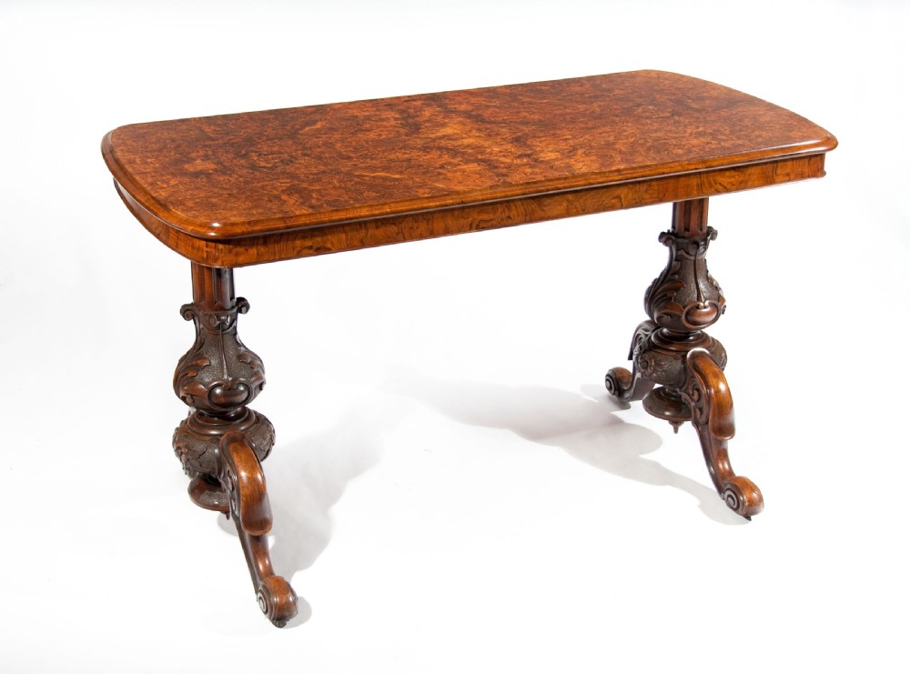 Quality Victorian Burr Walnut Freestanding Table  View VII