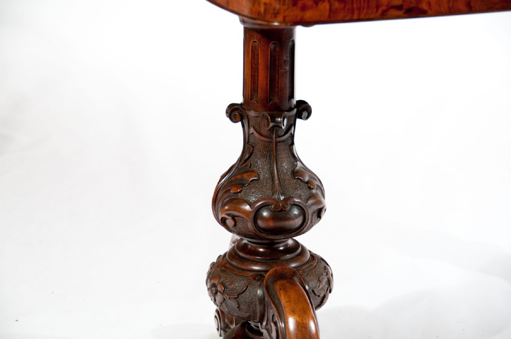 Quality Victorian Burr Walnut Freestanding Table  View VIII