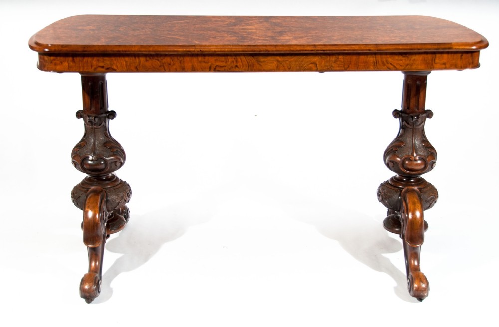 Quality Victorian Burr Walnut Freestanding Table  View IX