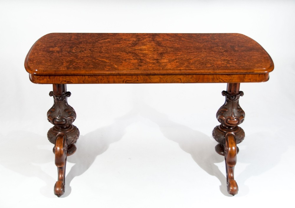Quality Victorian Burr Walnut Freestanding Table  View X