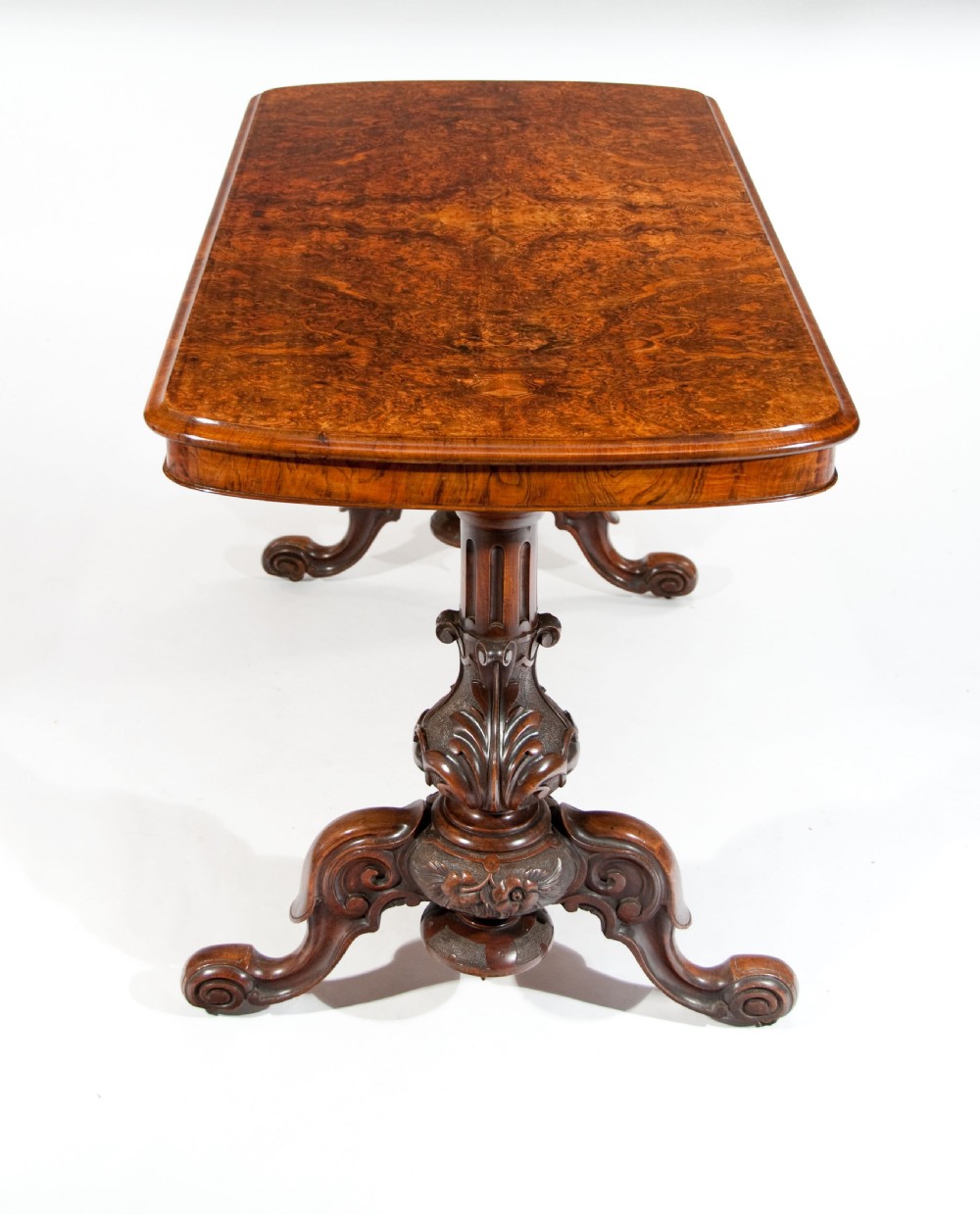 Quality Victorian Burr Walnut Freestanding Table  View XII