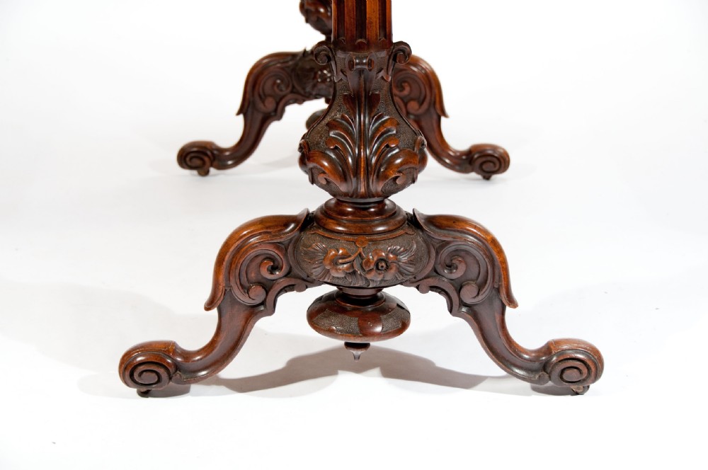 Quality Victorian Burr Walnut Freestanding Table  View XIV