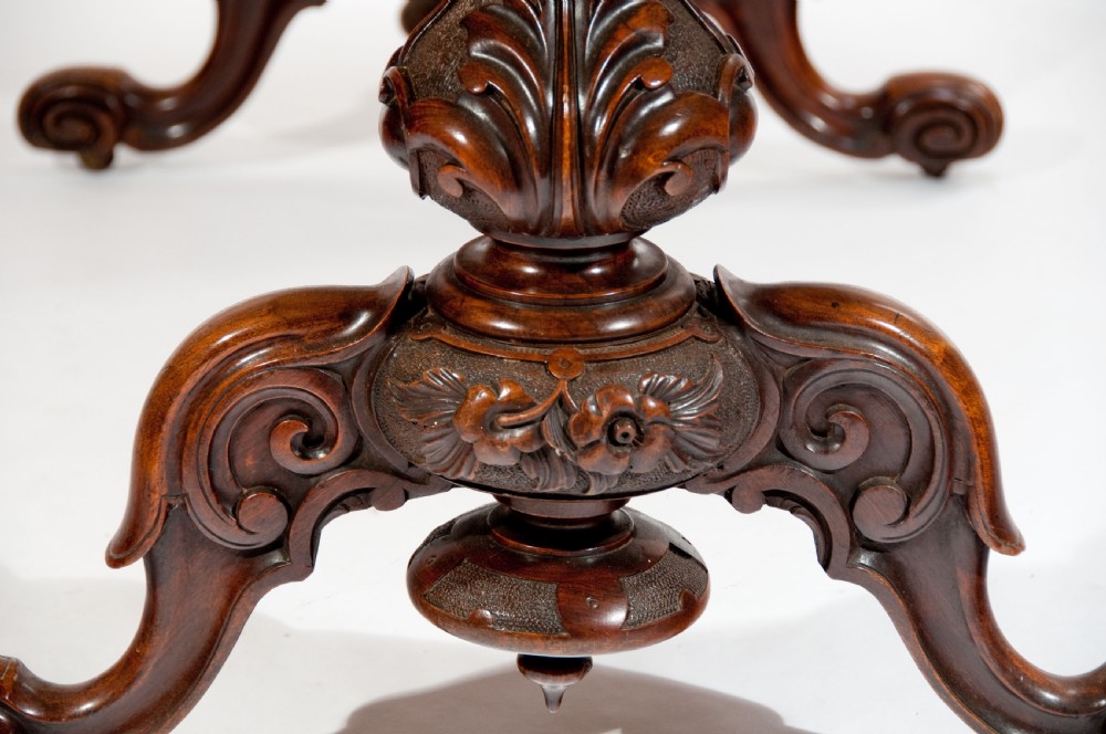 Quality Victorian Burr Walnut Freestanding Table  View XV
