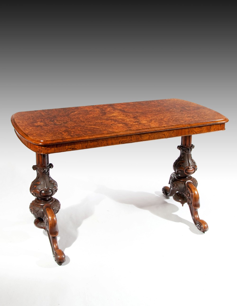 Quality Victorian Burr Walnut Freestanding Table  View XVII