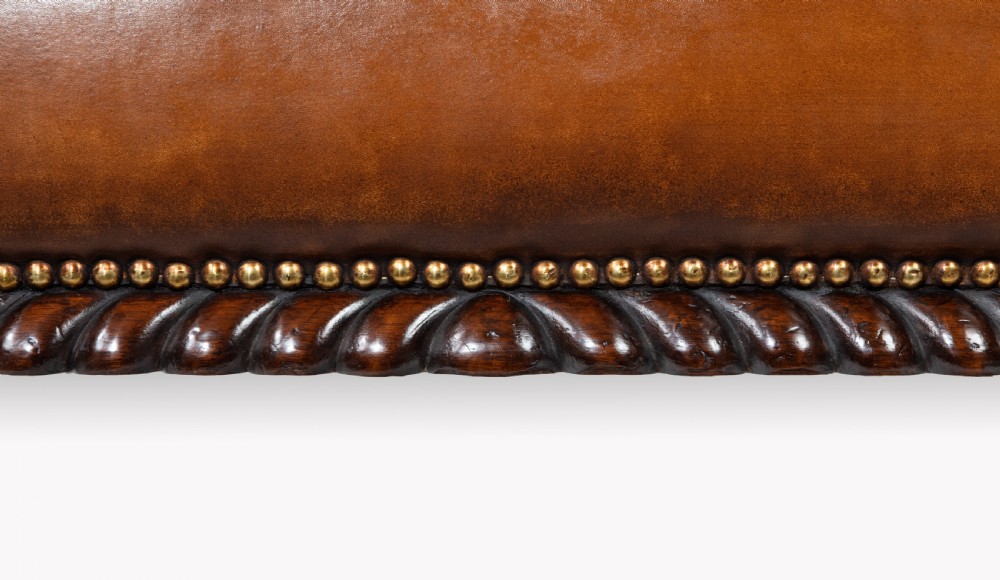 Large Pair of 19th Century Mahogany Country House Leather Armchairs. View XI
