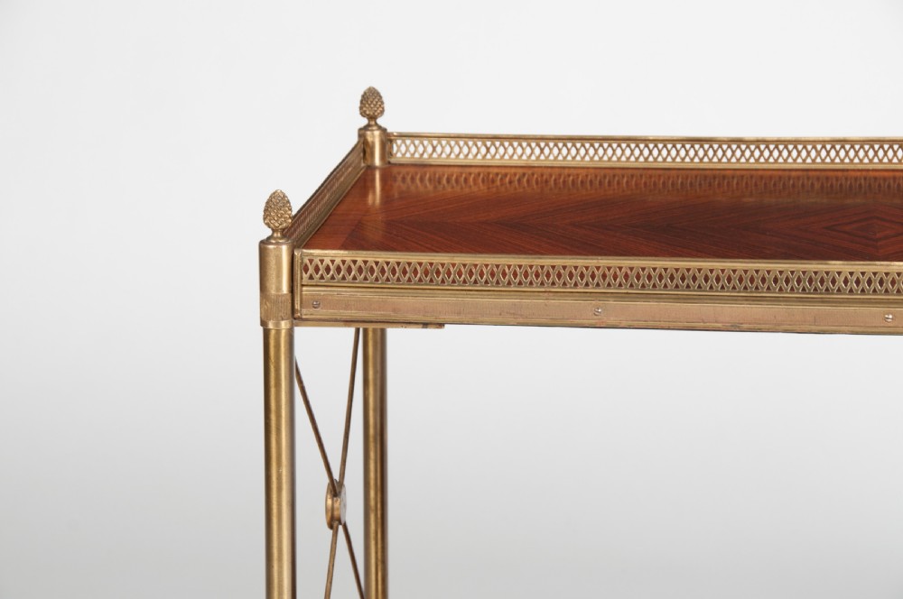 Fine Quality Kingwood and Brass Two Tier Etagere Circa 1920. View VI