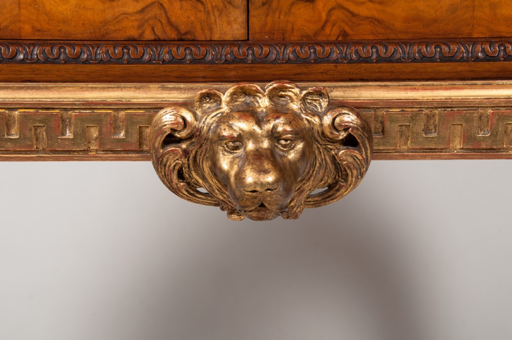 Fine Walnut Cocktail Cabinet On Carved Giltwood Base View XIII