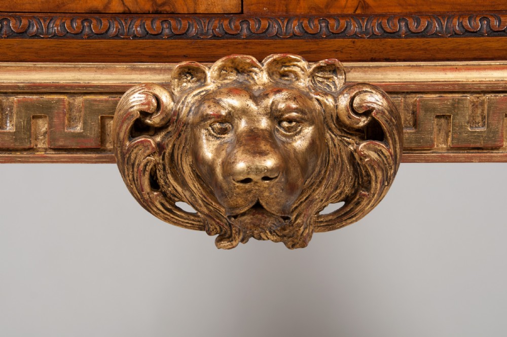 Fine Walnut Cocktail Cabinet On Carved Giltwood Base View XIV