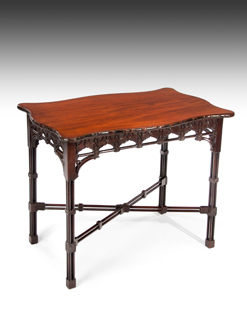 Fine Mahogany Serving Table In Chinese Chippendale Taste