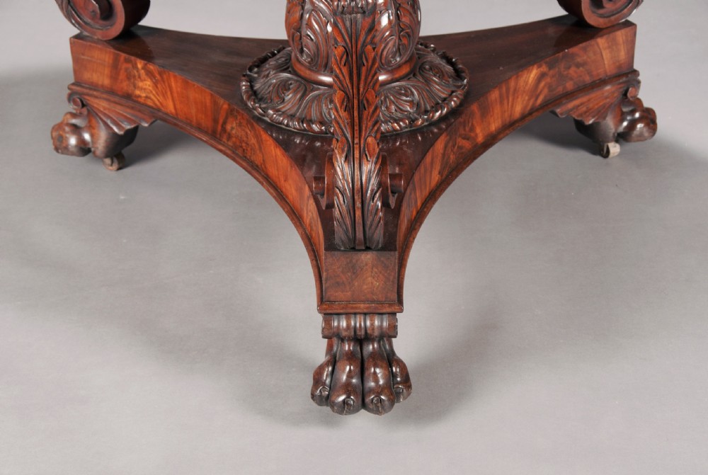 Fine Regency Mahogany Tilt Top Dining Table  View V