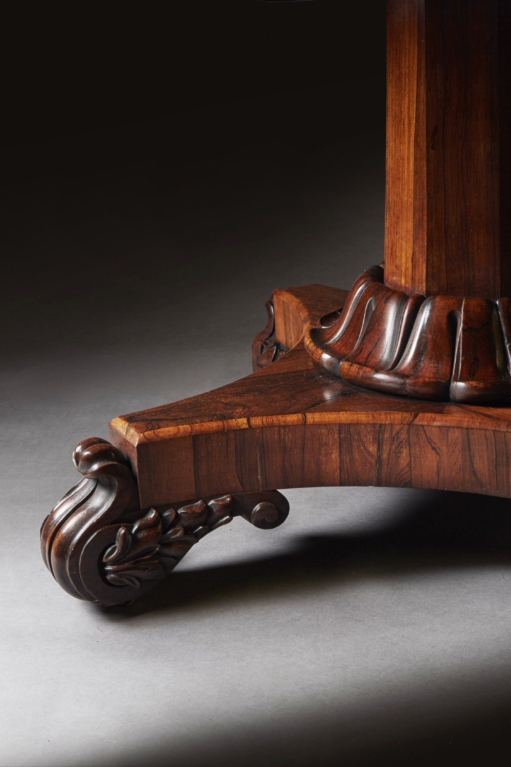 Circular 19th Century Rosewood Tilt-Top Dining Table  View II