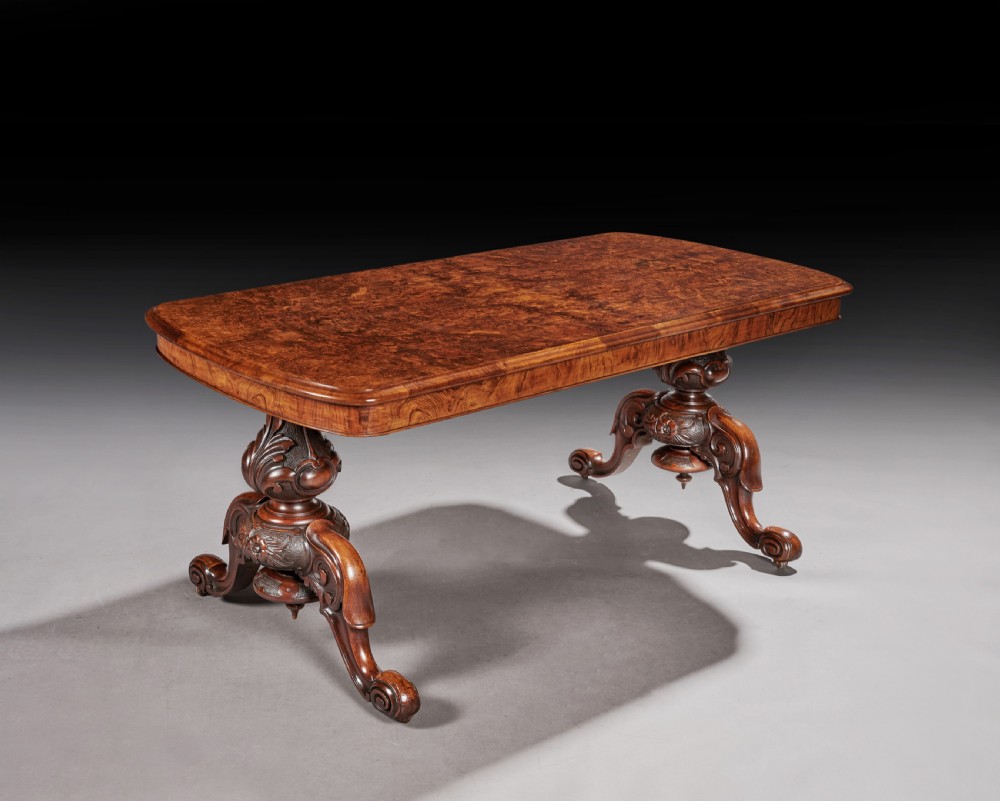 19th Century Victorian Burr Walnut Coffee Table