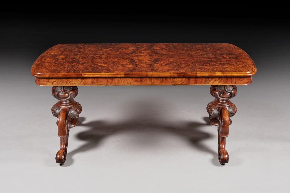 19th Century Victorian Burr Walnut Coffee Table View II
