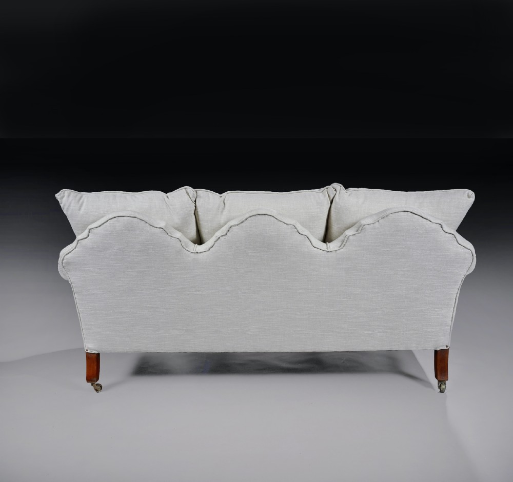 Rare Pair of Antique Deep Seated Feather Down Country House Sofas. View VII
