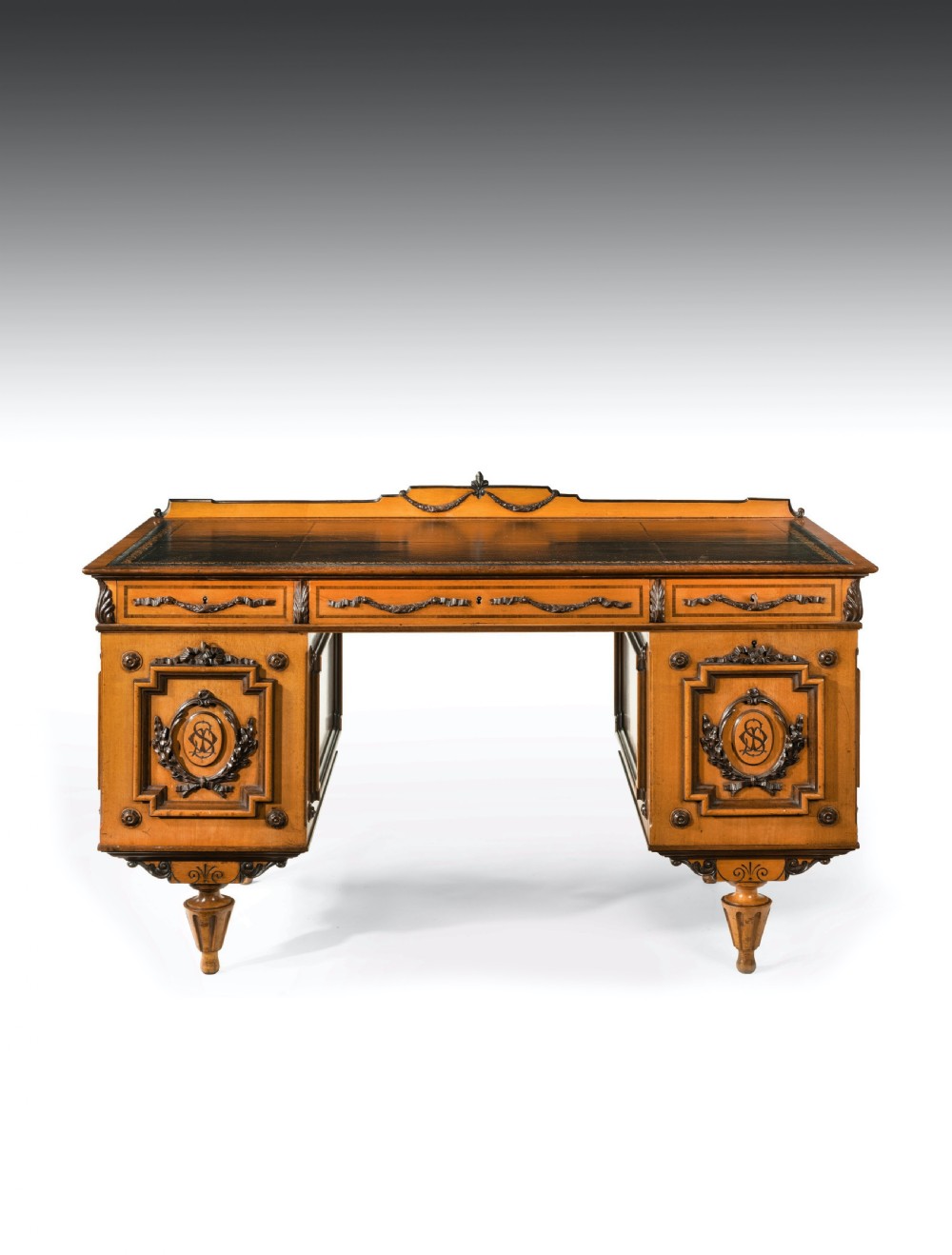 Fine 19th Century Viennese Satin Sycamore Writing Desk View IV