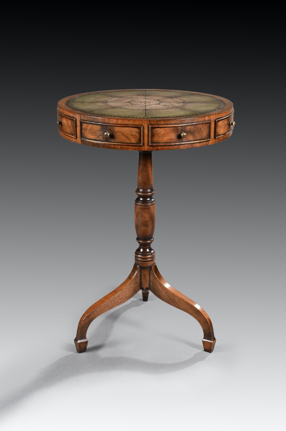 Early 20th Century Mahogany Revolving Drum Table of Small Proportions  View IV