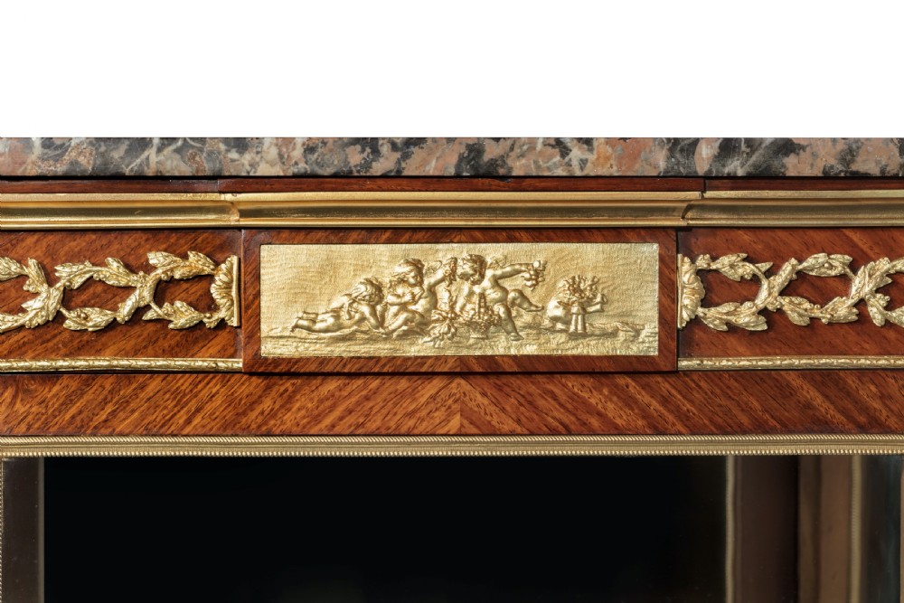 Fine 19Th Century French Kingwood Parquetry Shaped Vitrine  View VII