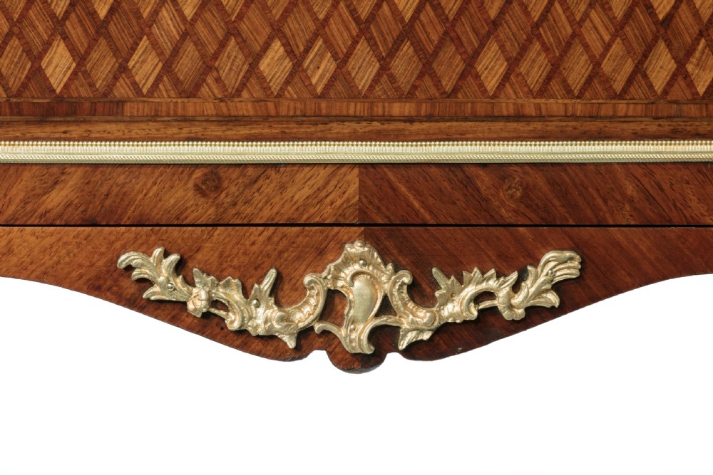 Fine 19Th Century French Kingwood Parquetry Shaped Vitrine  View IX