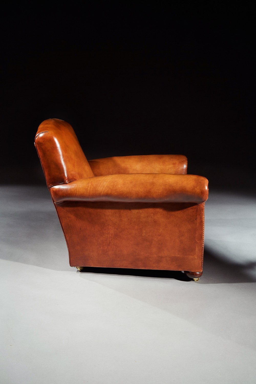 Pair of Antique Leather Club Armchairs View III