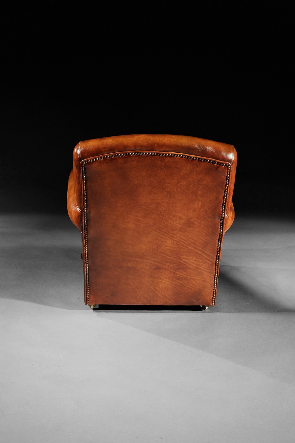 Pair of Antique Leather Club Armchairs View IV