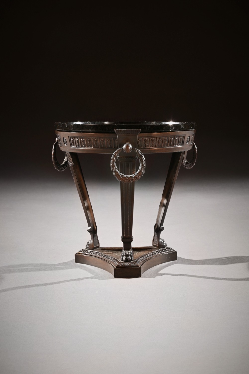 A Finely Cast 19th Century Patinated Bronze And Serpentine Marble Grand Tour Athénienne