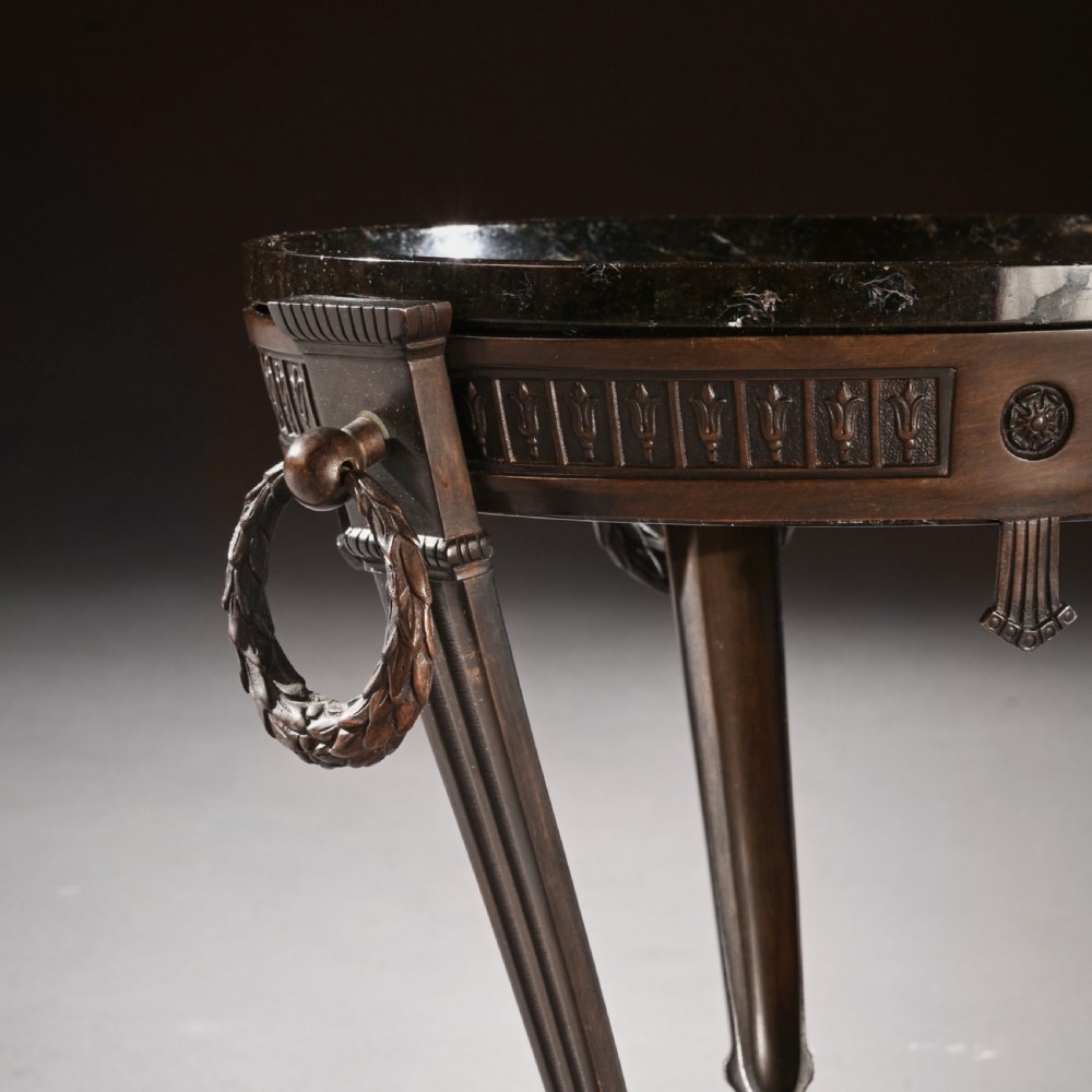 A Finely Cast 19th Century Patinated Bronze And Serpentine Marble Grand Tour Athénienne View II