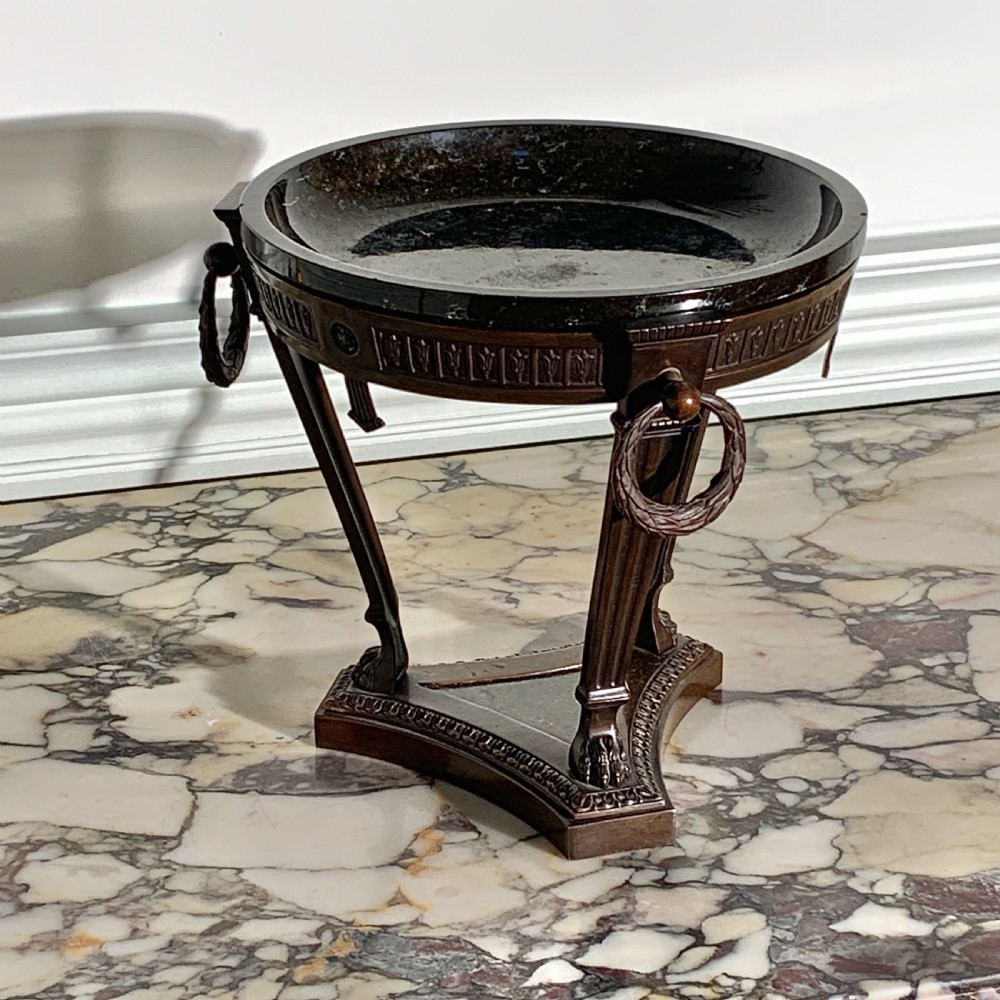 A Finely Cast 19th Century Patinated Bronze And Serpentine Marble Grand Tour Athénienne View VII