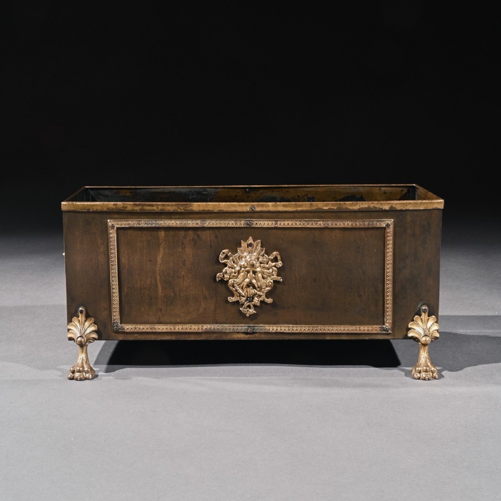 Late 19th Century French Brass and Copper Table Jardiniere 