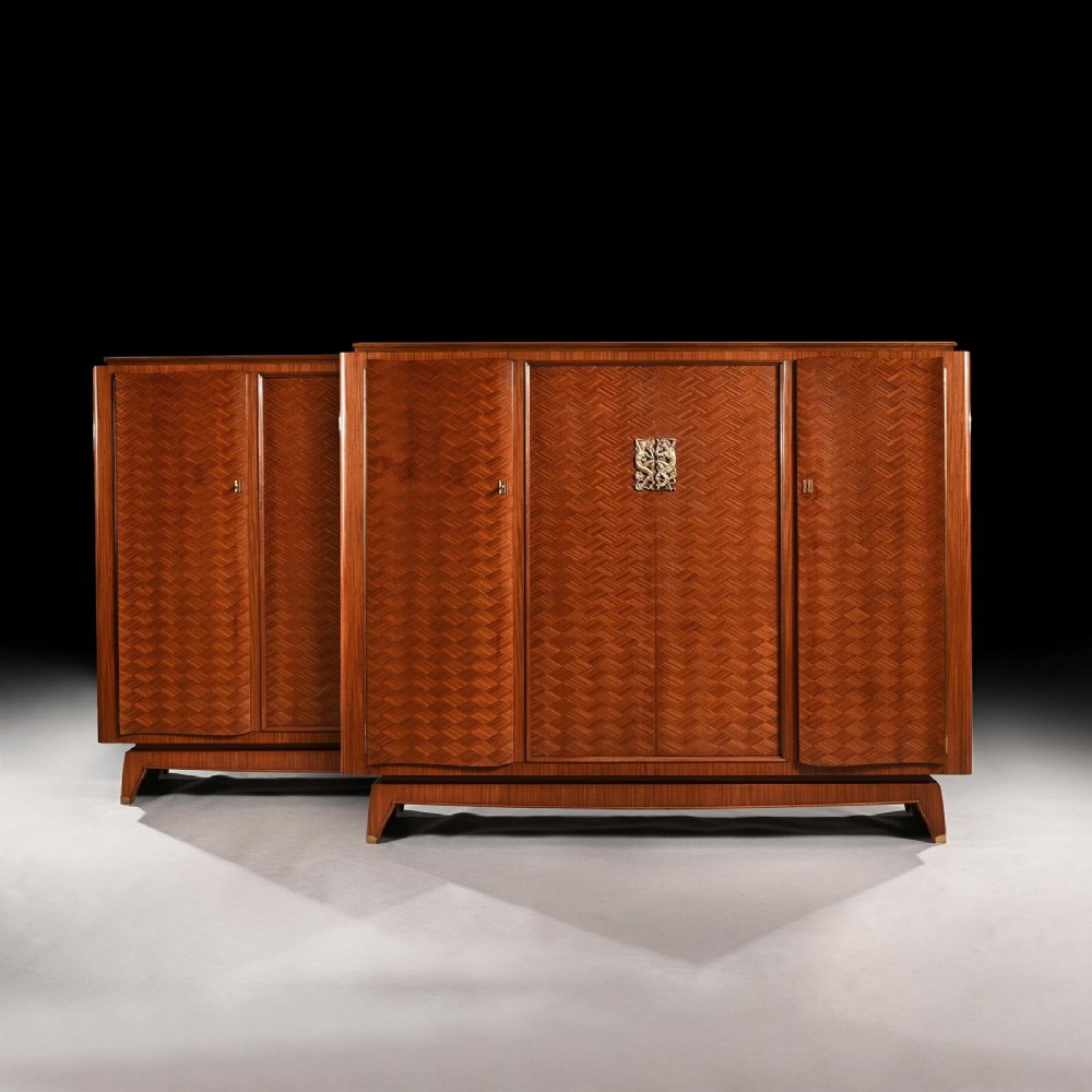 Very Fine and Important Pair Of French Art Deco Cabinets By Jules Leleu