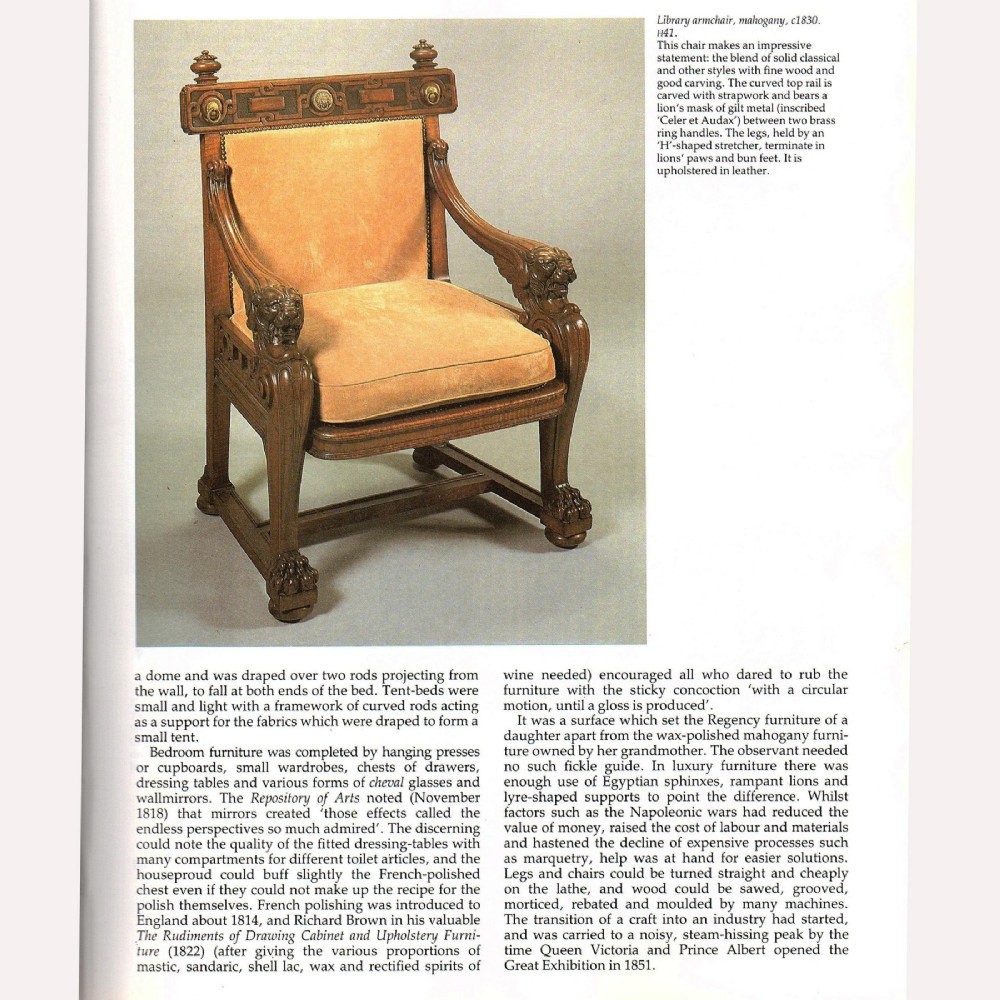 A carved wood armchair with green velvet upholstery, winged lion head armrests, carved claw feet, and a decorated crest rail. View VIII