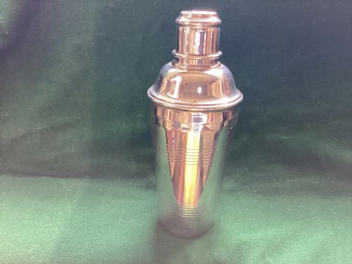 1930;s / ART DECO ,SILVER PLATED BONZER COCKTAIL SHAKER