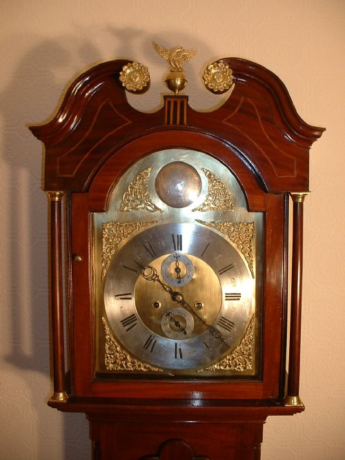 fig 1. 8 Day, Brass Faced, Georgian Long-case Clock