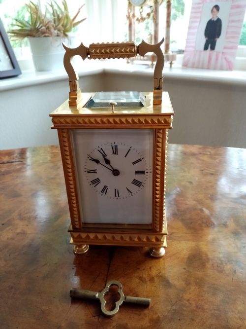 Gilt Strike/repeat Carriage Clock