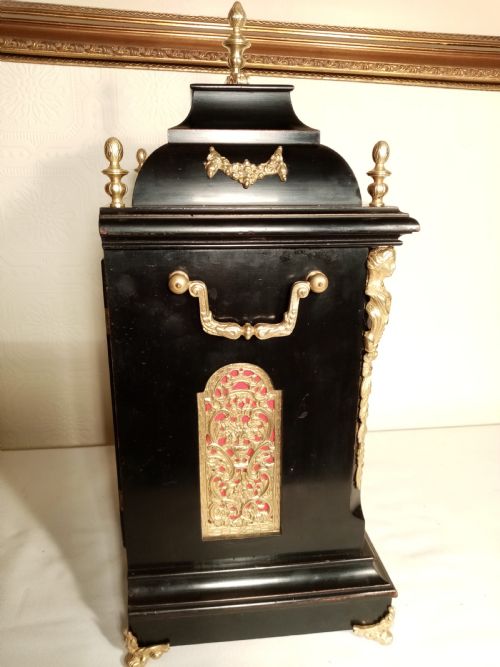 OUTSTANDING EBONISED WH TINGTANG QUARTERSTRIKING BRACKET CLOCK - ADDITIONAL PHOTO 3