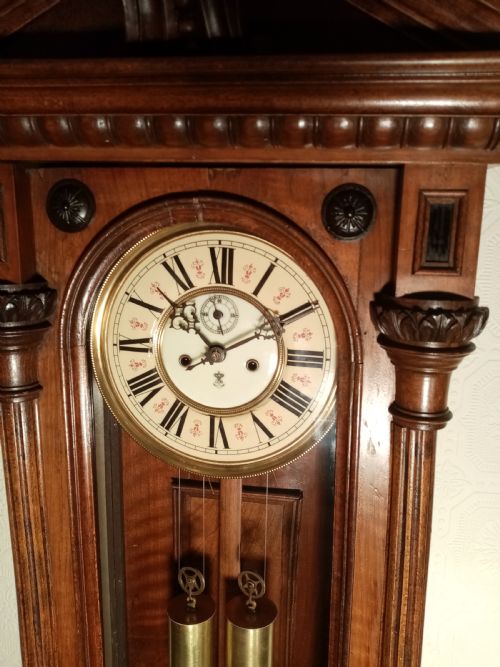 fig 1. Superior Gustav Becker Vienna Wall Clock