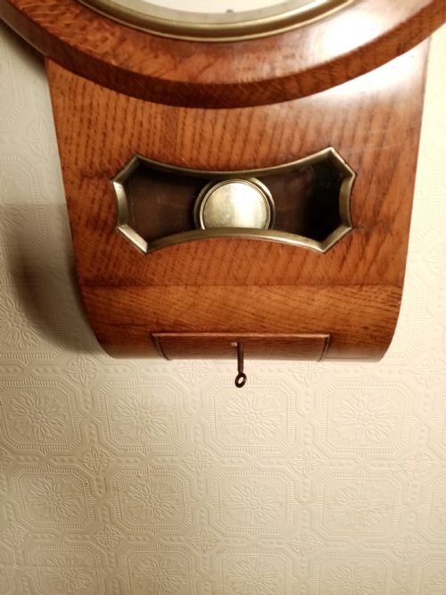 fig 1. Twin Fusee, Bell Striking, Drop-dial Wall Clock.