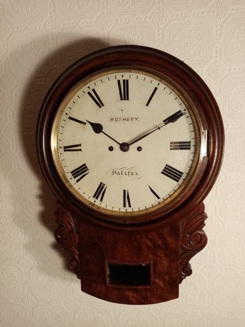 Mahogany, Twin-fusee, Bell Striking Wall Clock