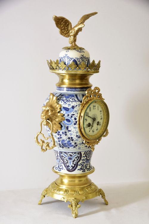 fig 1. Delft-Ware Vase or Urn, Table Clock